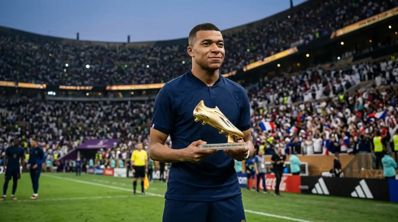 Kylian Mbappé drži zlati čevelj