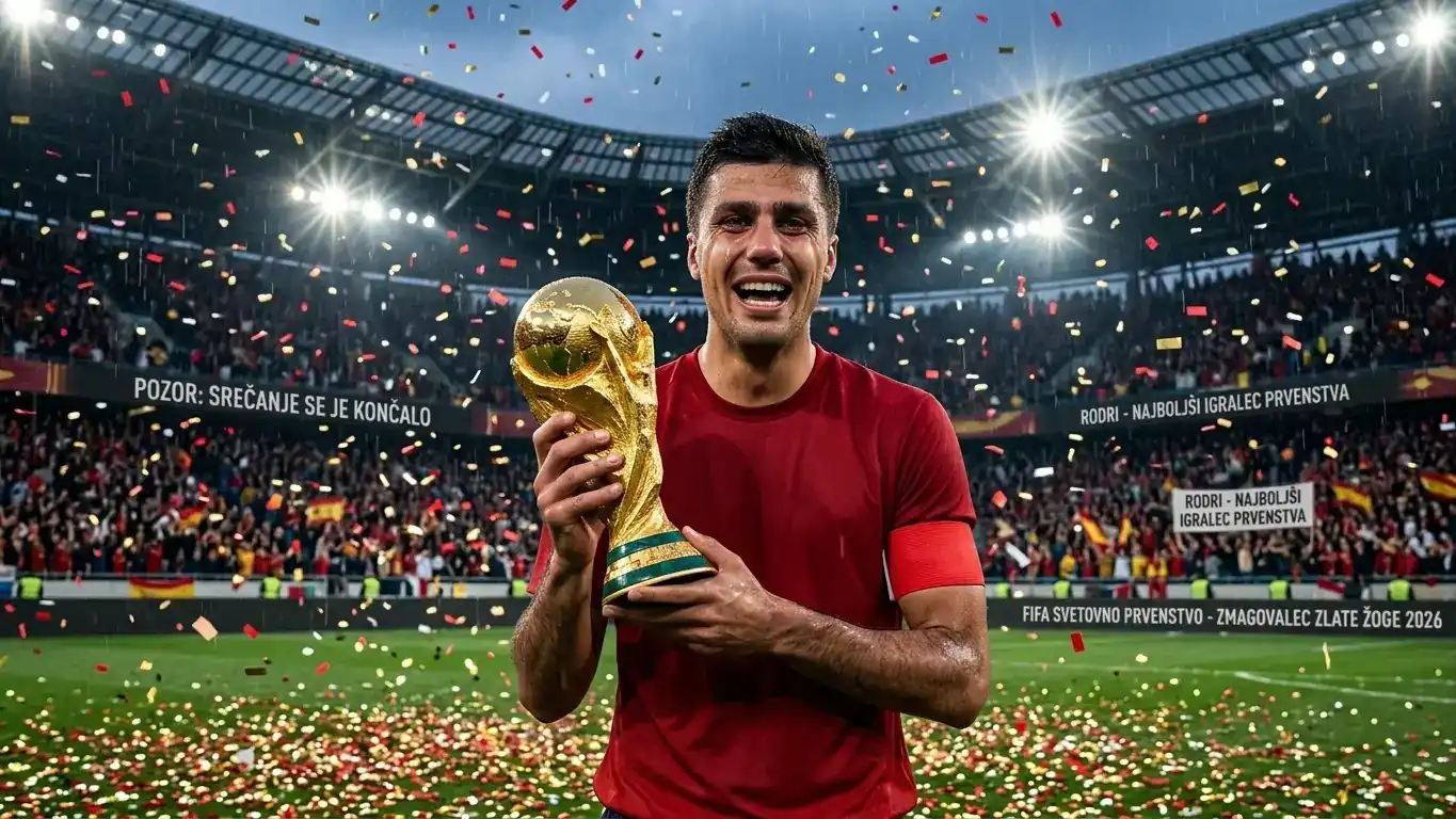 Rodri dviguje zlato žogo